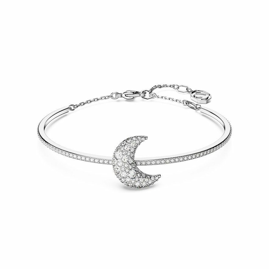 Swarovski Swarovski Damen Armreif Luna Grose M Silber 5666175 | Armbander