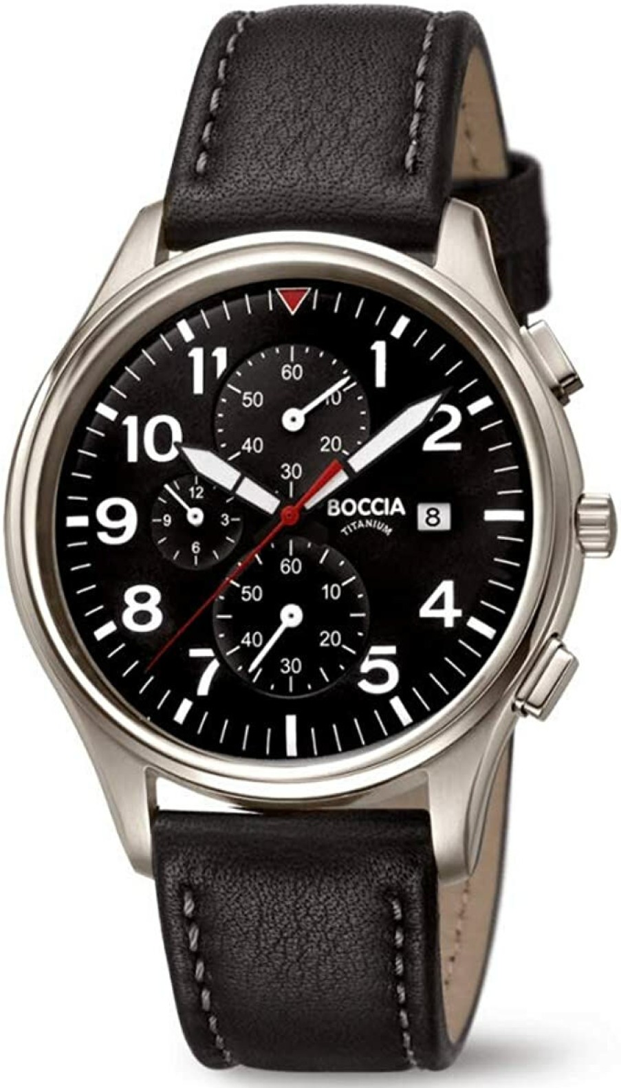 Boccia Boccia Herren Chronograph Quarz Uhr Mit Leder Armband 3756-04 | Chronographen