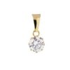 Dein-Juwelier Kollektion Damen Zirkonia Anhanger Krappenfassung 12Mm Gold 802.1091 | Charms & Anhanger