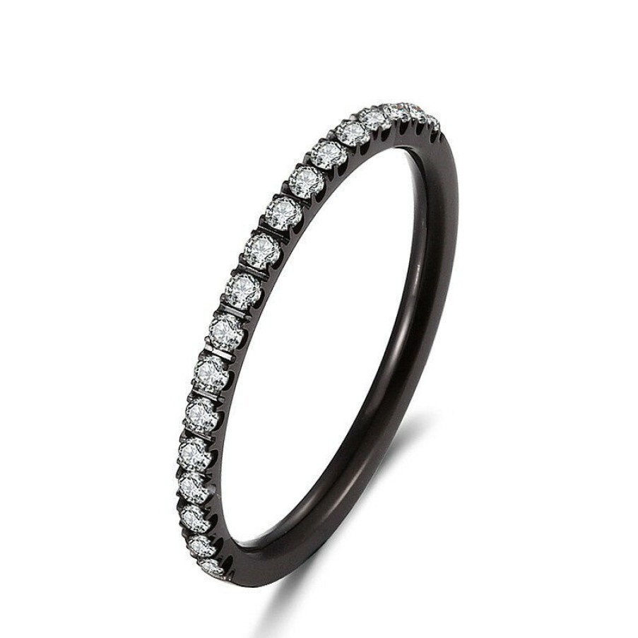 Dein-Juwelier Kollektion Damen Ring Mit Zirkonia Grose 54 Schwarz 1405113-54 | Ringe