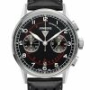 Junkers Junkers Herren Quarzuhr Chronograph Mit Lederband Schwarz 69702 | Chronographen