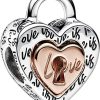 Pandora Charm Pandora Moments Damen Herz Anhanger Bicolor 782505C00 | Charms & Anhanger