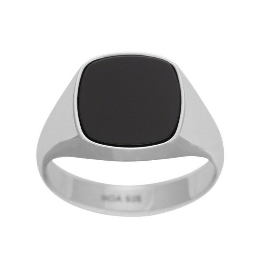 Nordahl Jewellery Nordahl Jewellery Uni Siegelring Mit Onyx Grose 60 Schwarz 167 000_60 | Ringe