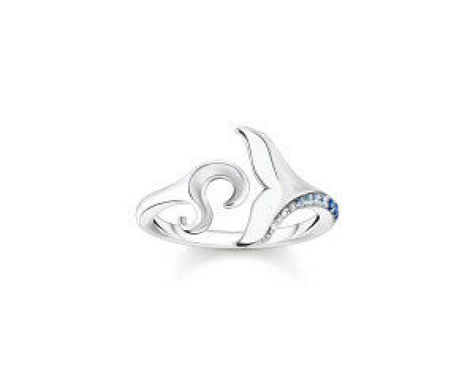 Thomas Sabo Thomas Sabo Damen Ring Schwanzflosse Und Welle Grose 54 Silber Tr2385-644-1-54 | Ringe