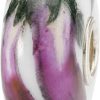 Trollbeads Trollbeads Uni Aubergine Porzellan Bead Sterling Tchbe-30007 | Charms & Anhanger