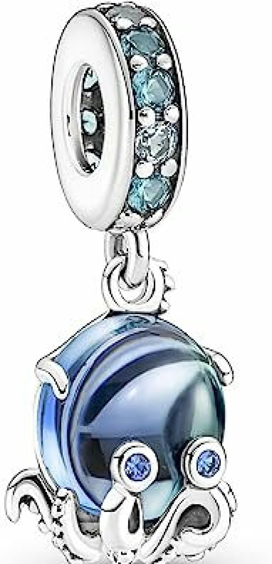 Pandora Pandora Moments Damen Anhanger Oktopus Murano-Glas Charm Silber 791694C01 | Charms & Anhanger