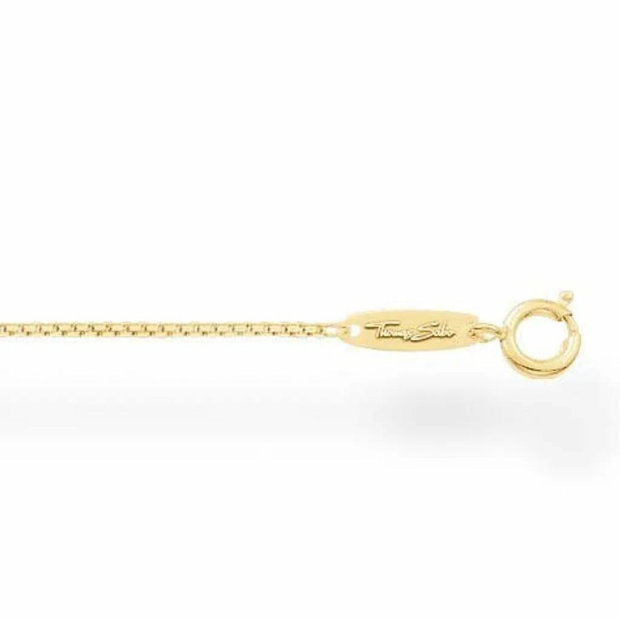 Thomas Sabo Thomas Sabo Damen Halskette Collier 925 Silber Gold Ke1106-413-12, Laenge Cm:70 | Halsketten