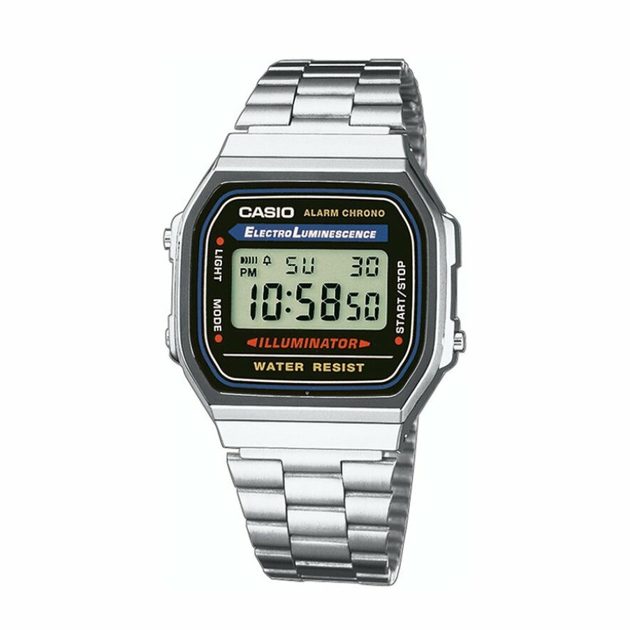 Casio Casio Uni Digitaluhr Vintage Mit Edelstahlband Silber A168Wa-1Yes | Digitaluhren