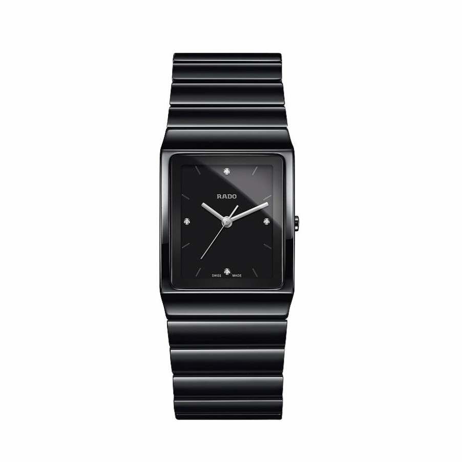 Rado Rado Herren Analoguhr Ceramica Diamonds Schwarz | Analoguhren