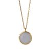 Campur Campur Collier Chalcedon, 18Ct Vergoldet, Kette 40+5 Cm Cs1754Ch | Halsketten