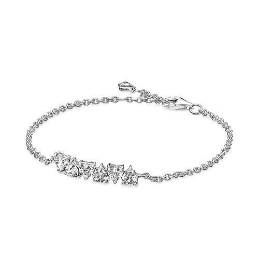 Pandora Pandora Damen-Armband Funkelnde Endlose Herzen Silber 591162C01 | Armbander