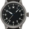 Laco Laco Herren Automatikuhr Saarbrucken Fliegeruhr Mit Lederarmband 861752 | Automatikuhren