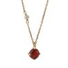 Campur Campur Collier Mit Granat, Swz-Perle, 18Ct Vergoldet, 40+5 Cm Cs1753Dp | Halsketten