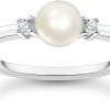 Thomas Sabo Thomas Sabo Silber Damenring Mit Perle Tr2370-167-14 | Ringe