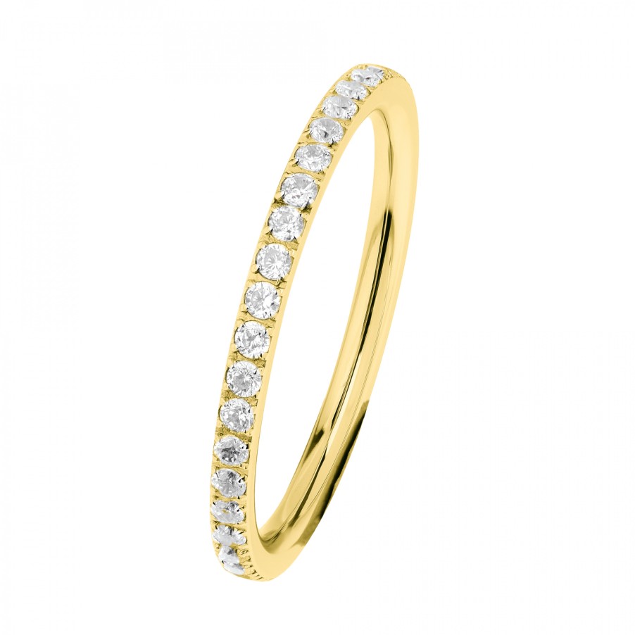 Ernstes Design Ernstes Design Damen Ring Evia Rundum Mit Zirkonia Grose 54 Gold R454.Wh.54 | Ringe