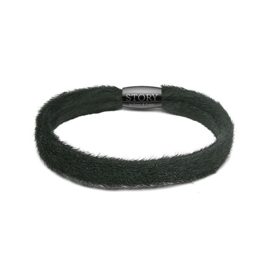 Kranz & Ziegler Kranz & Ziegler Damen Kunstfell Armband 19Cm Schwarz 1004163-19 | Armbander