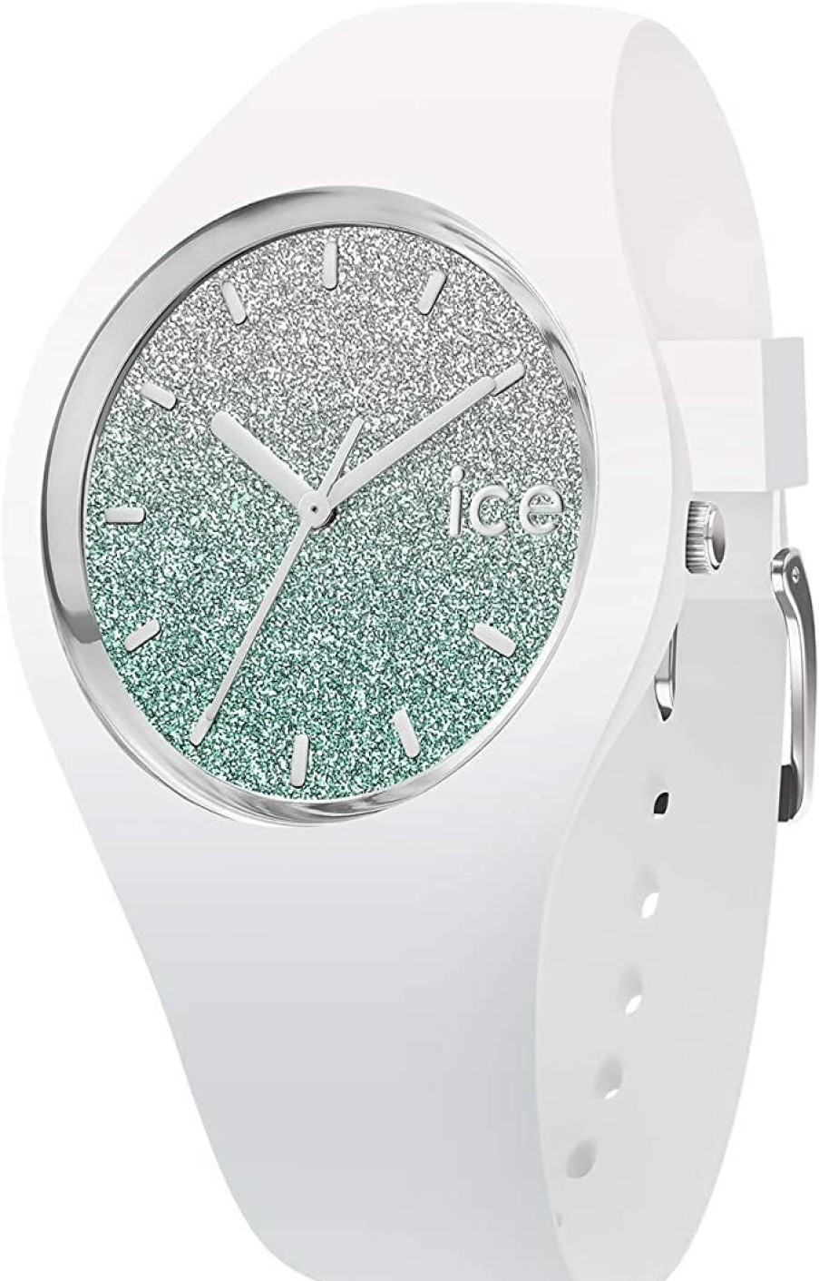 Ice-Watch Ice-Watch - Ice Lo White Turquoise - Weise Damenuhr Mit Silikonarmband | Analoguhren