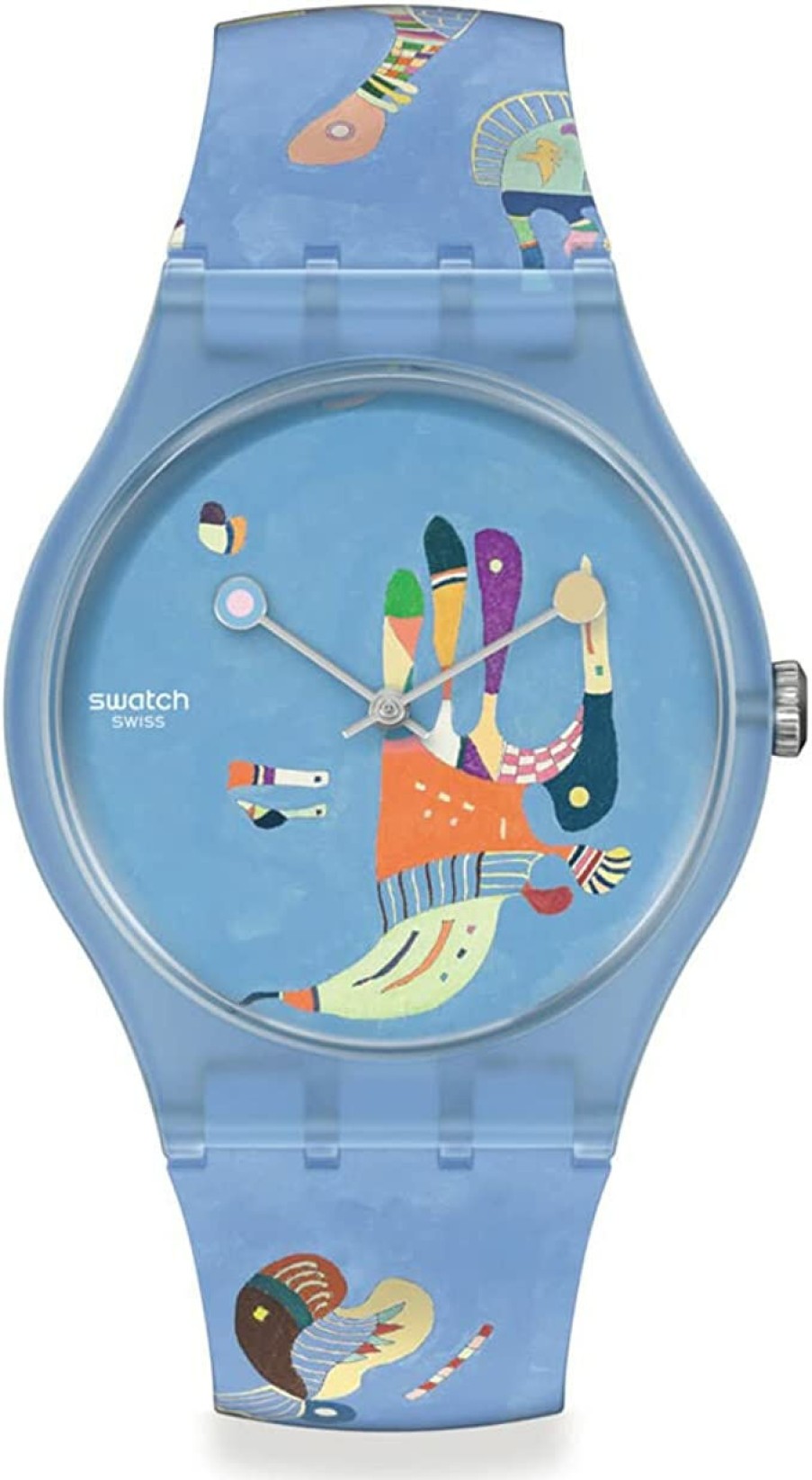 Swatch Swatch Damen Analoguhr Montre Sky By Vassily Kandinsky Blau Suoz342 | Analoguhren