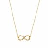 Xenox Xenox Collier Infinity Aus 925/- Sterlingsilber Ip-Vergoldet Gelb | Halsketten