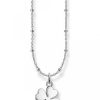 Thomas Sabo Thomas Sabo Damen Halskette Mit Kleeblatt Anhanger 42Cm Silber Scke150281 | Halsketten