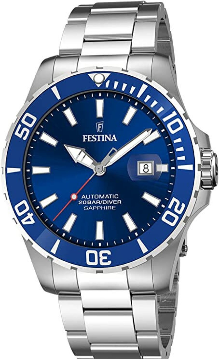 Festina Herrenuhr Automatik Safirglas 200 Meter Wasserdicht F20531/3 | Automatikuhren