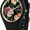 Ice-Watch Ice-Watch - Ice Flower Colonial - Schwarze Damenuhr Mit Silikonarmband | Analoguhren