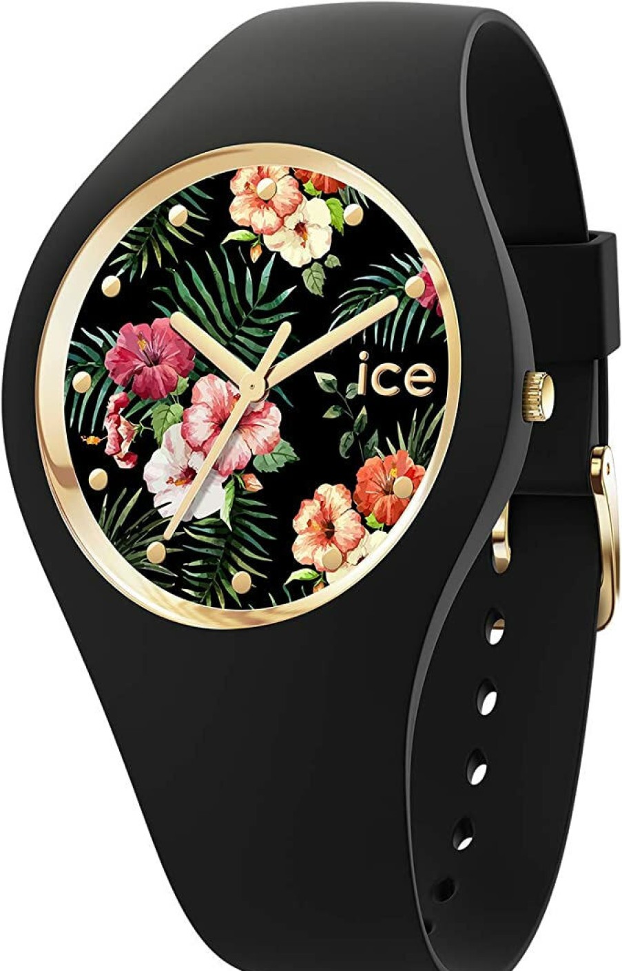 Ice-Watch Ice-Watch - Ice Flower Colonial - Schwarze Damenuhr Mit Silikonarmband | Analoguhren