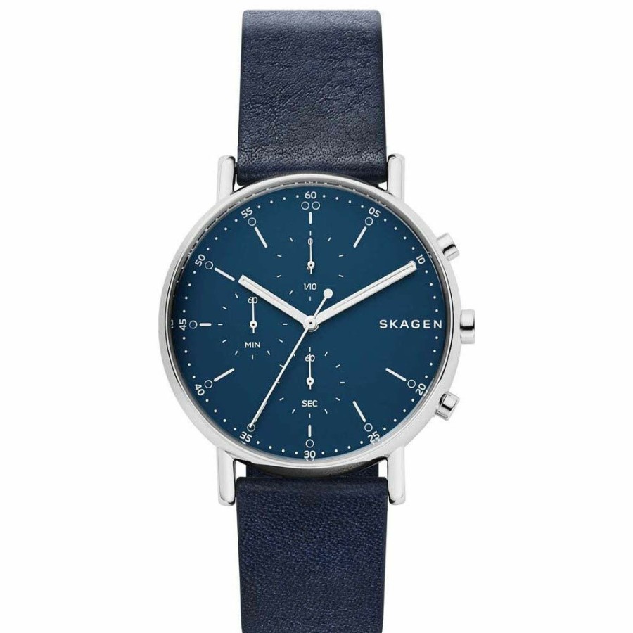 Skagen Skagen Herren Chronograph Quarz Armbanduhr Mit Leder Armband Skw6463 | Chronographen