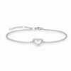 Thomas Sabo Thomas Sabo Damen Armband Mit Herz Charm 19,5Cm Silber Sca150153 | Armbander