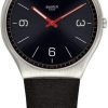 Swatch Swatch Herren Analog Schweizer Quarz Uhr Mit Echtes Leder Armband Ss07S100 | Analoguhren