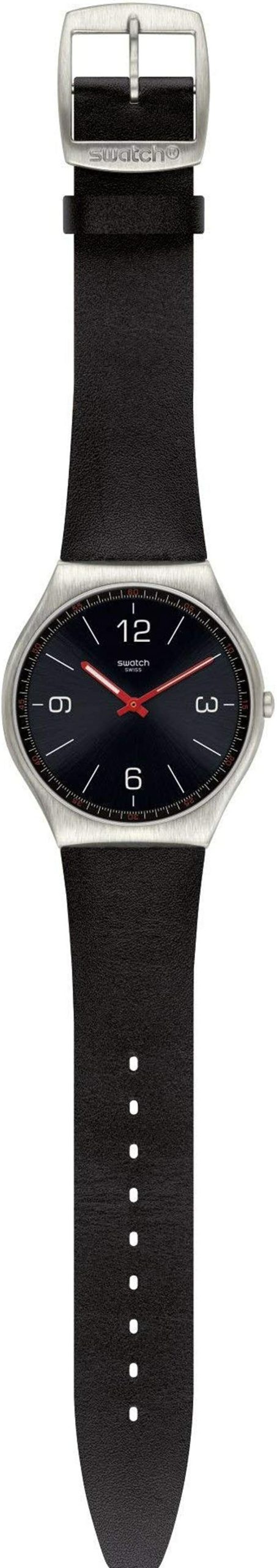 Swatch Swatch Herren Analog Schweizer Quarz Uhr Mit Echtes Leder Armband Ss07S100 | Analoguhren