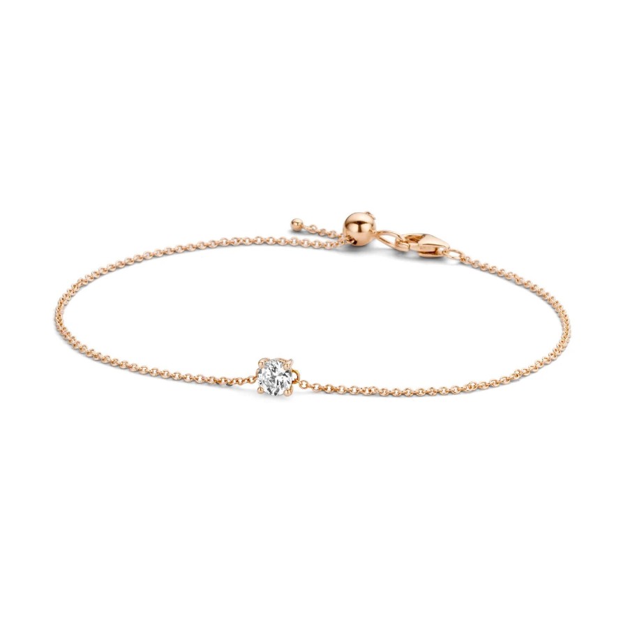 Blush Blush Damen Zirkonia Armband Ringglied Rosegold 2166Rzi | Armbander