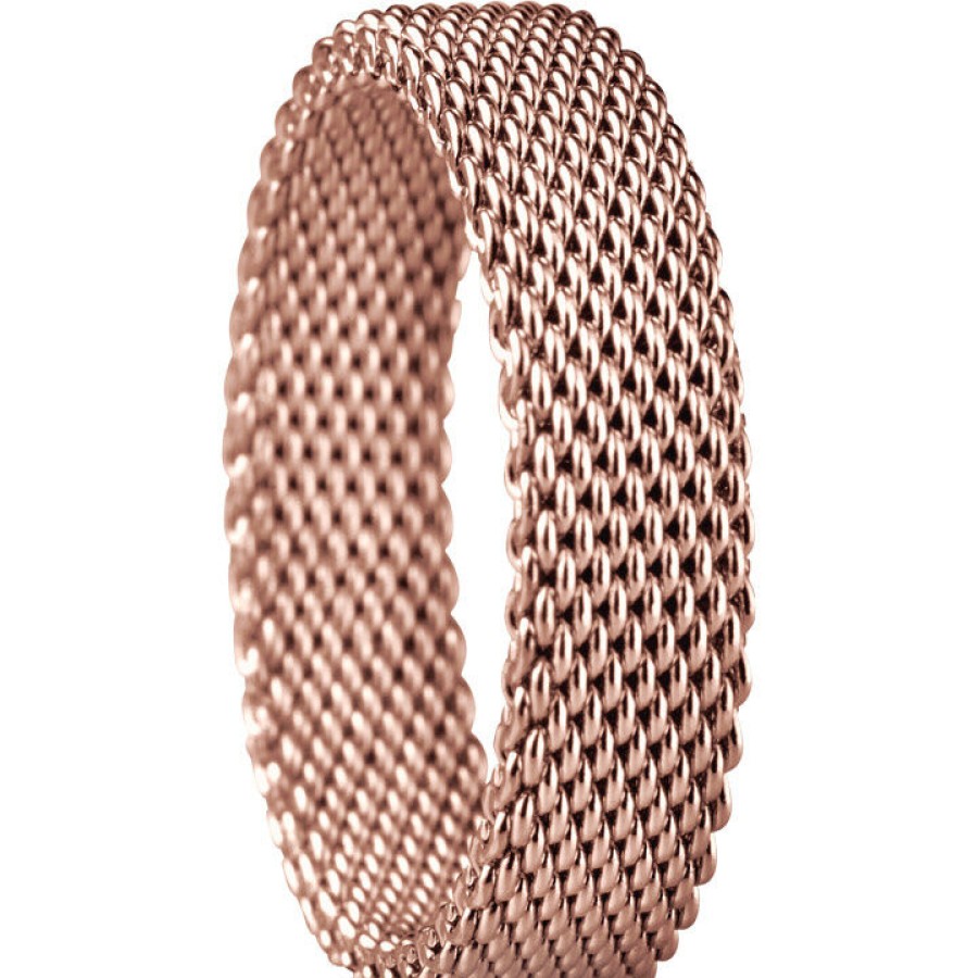 Bering Bering Damen Innenring Breit Mesh Grose 63 Rosegold 551-30-82 | Ringe