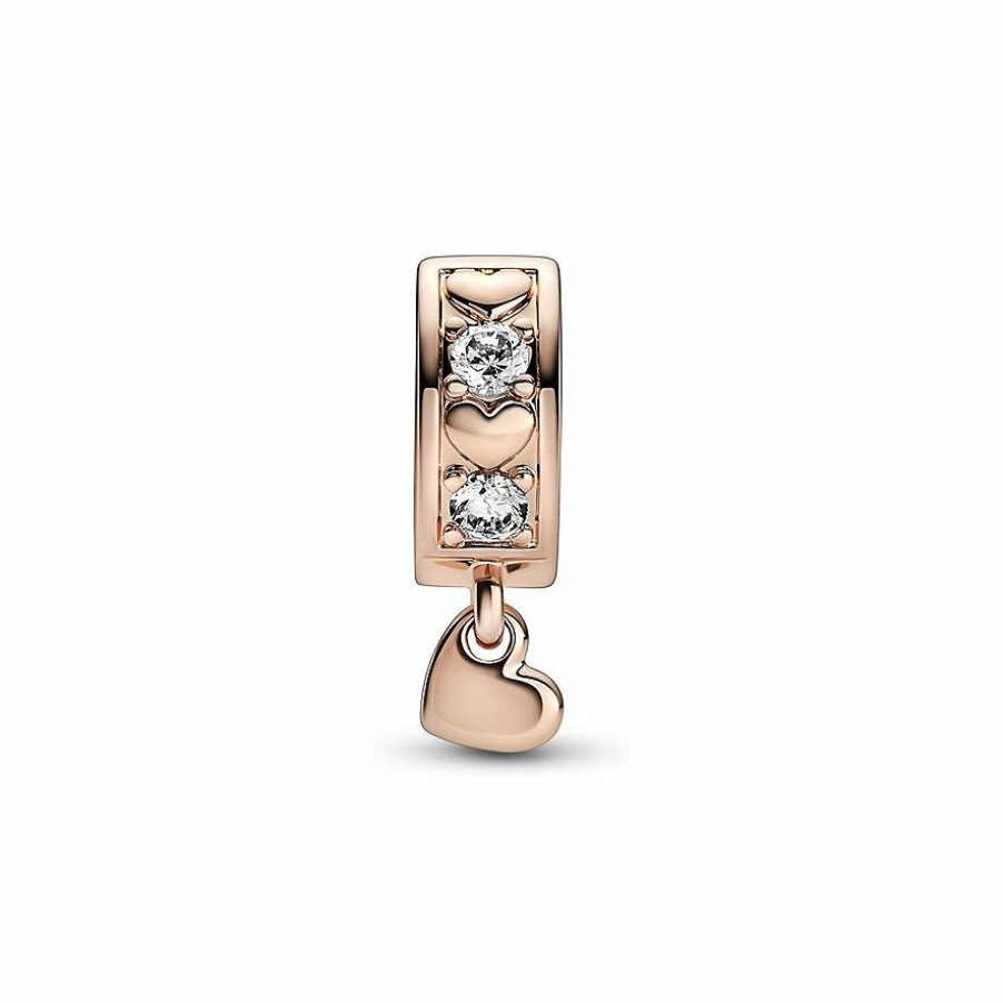 Pandora Pandora Moments Damen Anhanger Charm Mit Zirkonia Steinen Rosegold 782253C01 | Charms & Anhanger