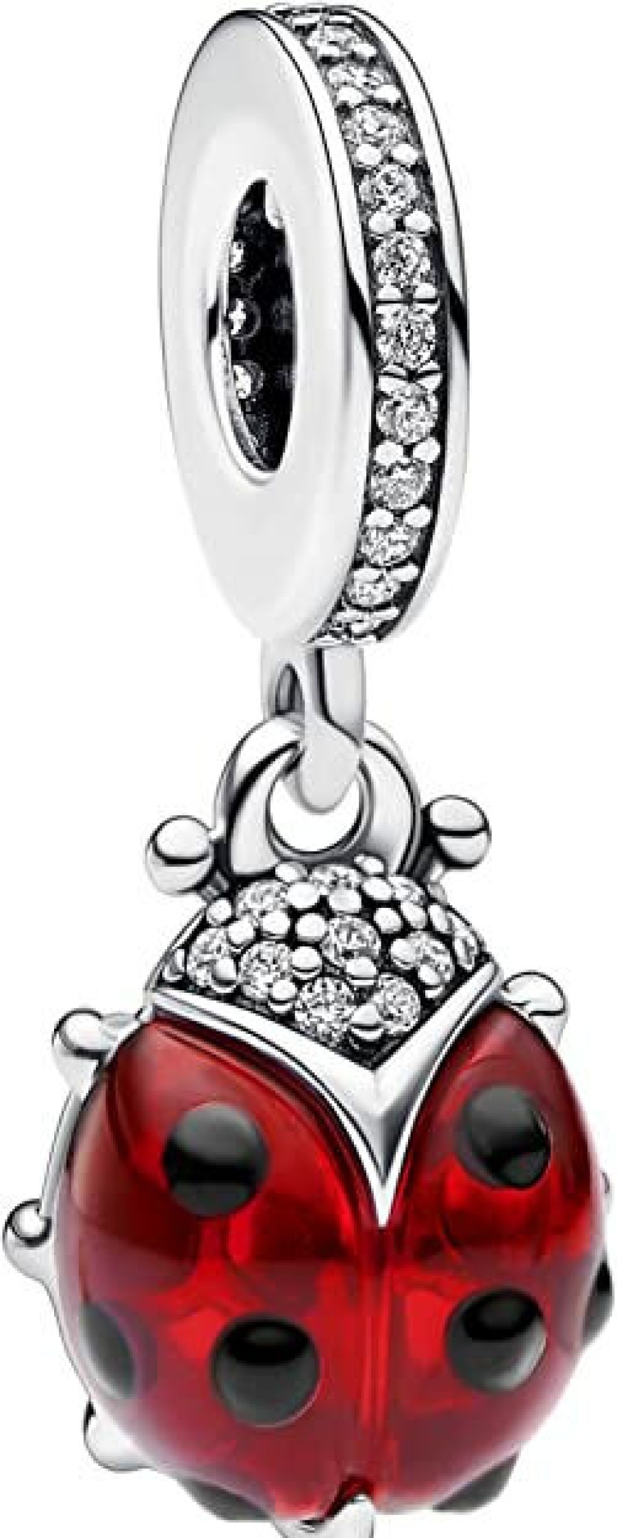 Pandora Pandora Moments Damen Charm Anhanger Roter Marienkafer Silber 792571C01 | Charms & Anhanger