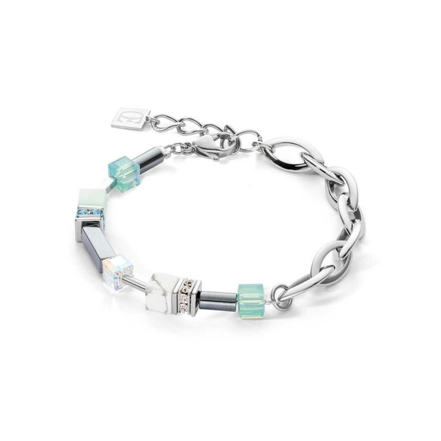 Coeur de Lion Coeur De Lion Damen Armband Geo Cube Silber 4510/30-0522 | Armbander