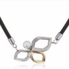 Boccia Boccia Damen Collier Schwarz-Silber-Gold 42Cm | Halsketten