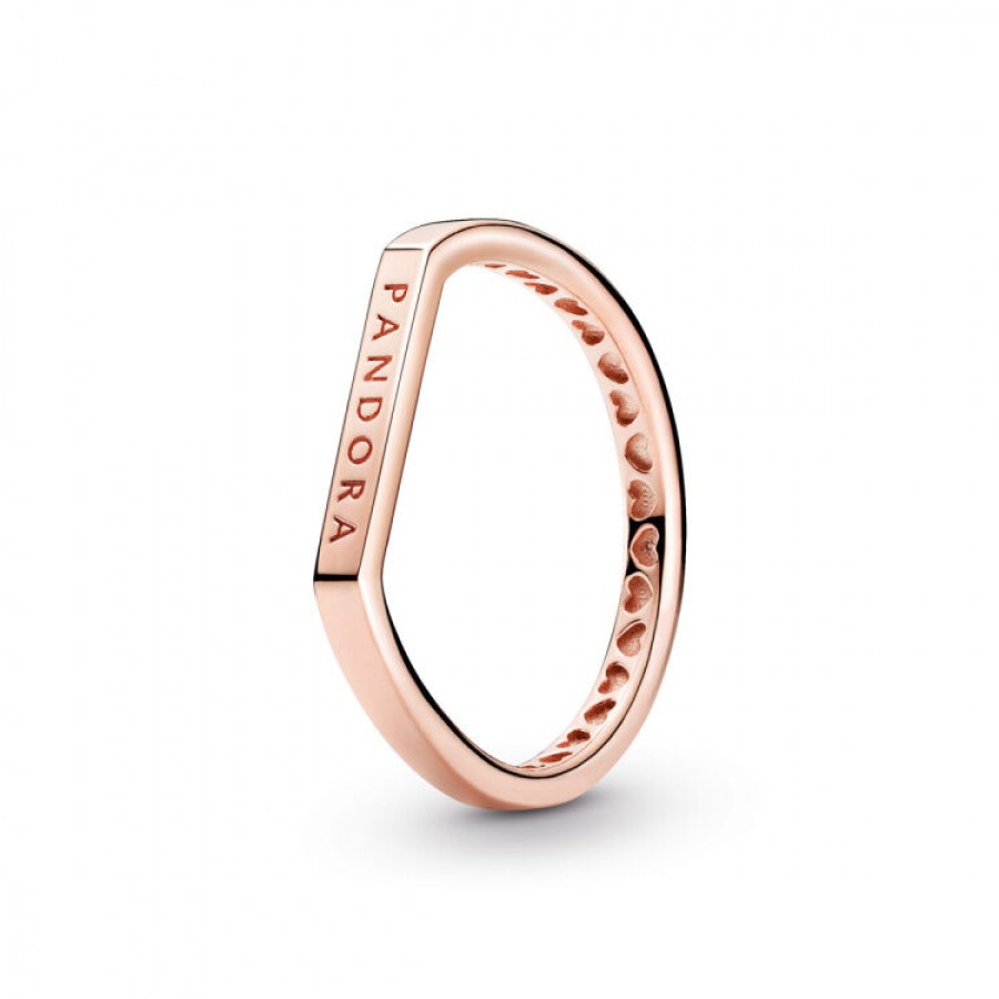 Pandora Pandora Damen Stacking Ring Mit Logo Grose 50 Rosegold 189048C00-50 | Ringe