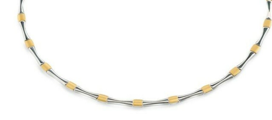 Boccia Boccia Damen Halskette Rein-Titan Collier Gliederkette Bicolor 08045-04 | Halsketten