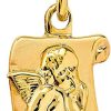 Xenox Xenox Damen 9K Gelbgold Engel-Anhanger In Goldfarben - Xg9K0058G | Charms & Anhanger