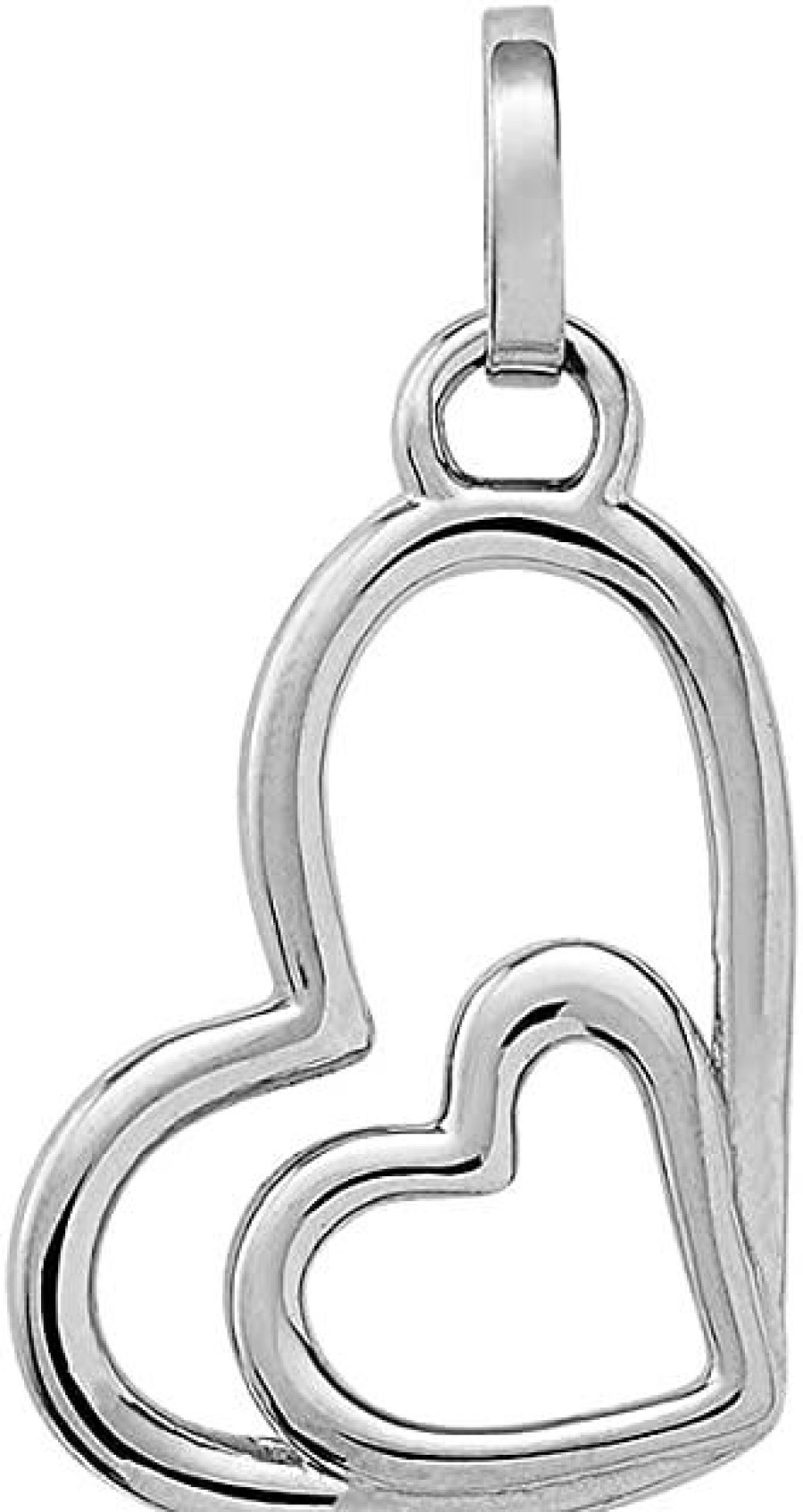 Xenox Xenox Damen 9K Weisgold Herz-Anhanger In Silberfarben - Xg9K0001W | Charms & Anhanger