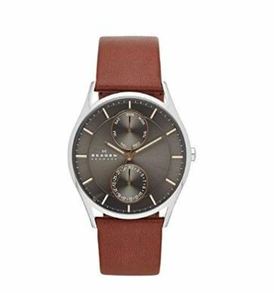 Skagen Skagen Herrenuhr Holst Mit Braunem Lederband Skw6086 | Analoguhren