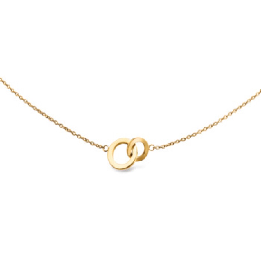 Boccia Boccia Damen Halskette Collier Mit Kreis Anhangern Gold 08033-03 | Halsketten