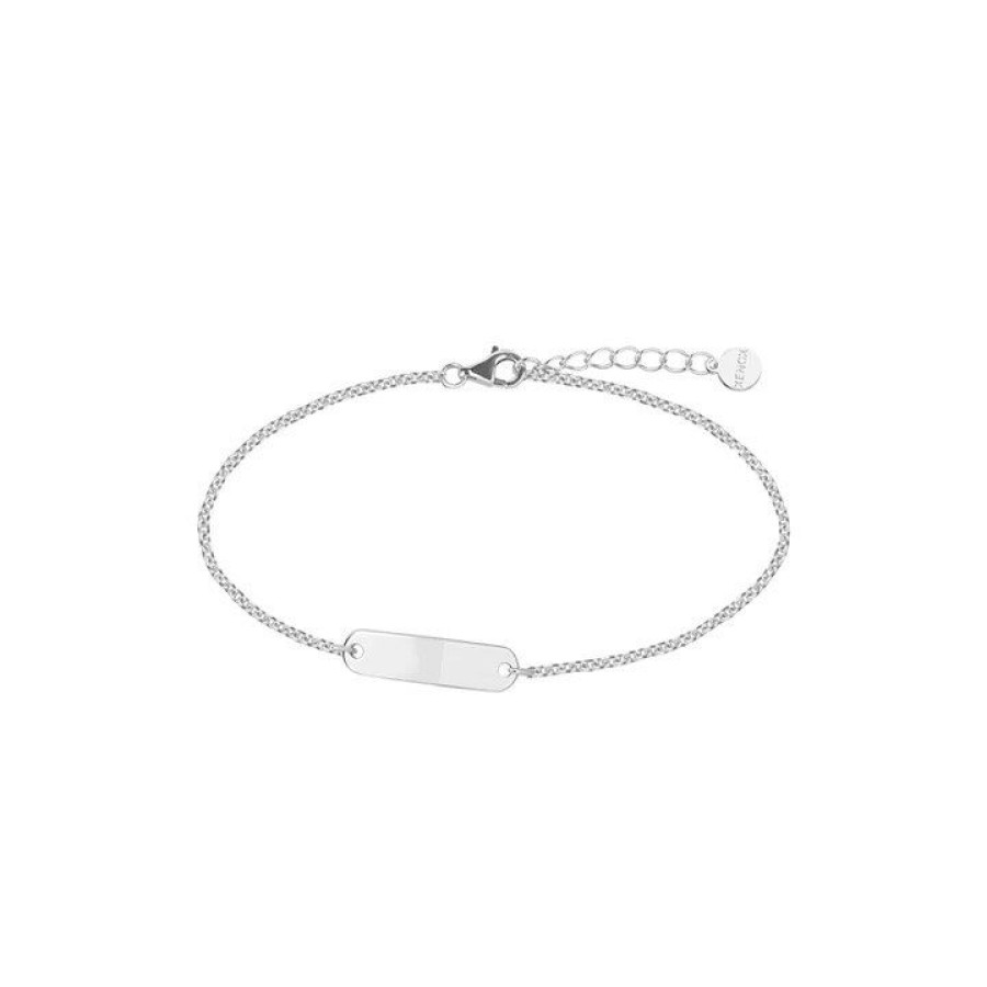 Xenox Xenox Damen Armband Anker Kette Mit Gravurplatte Silber Xs3502 | Armbander