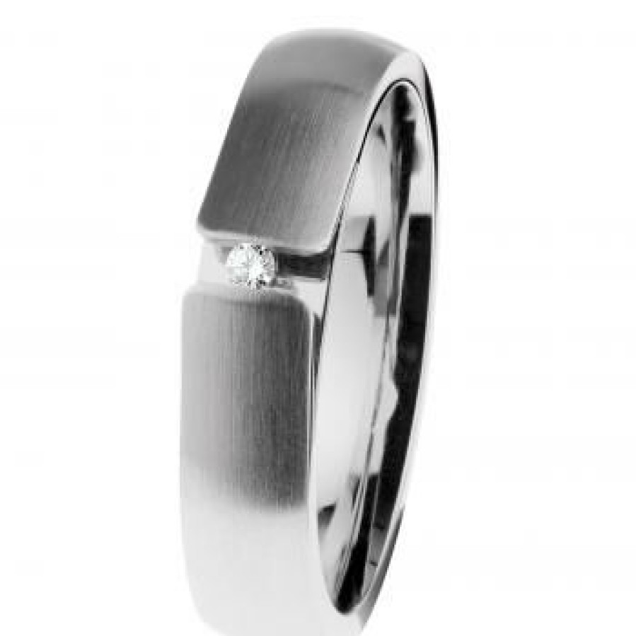 Ernstes Design Ernstes Design Damen Diamant 0,065Ct Ring Evia Grose 55 Silber R514-55 | Ringe