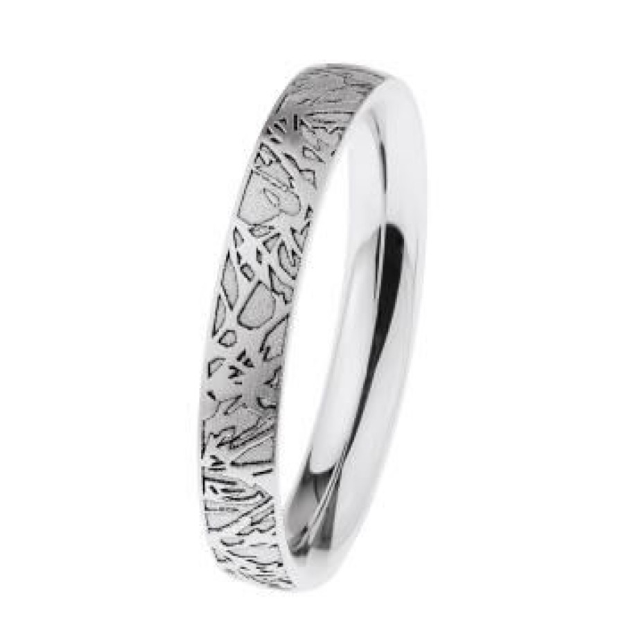 Ernstes Design Ernstes Design Damen Ring Grose 60 Graviert Breite 3,5Mm Silber R670.60 | Ringe