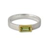 Campur Silberring Mit 6X3Mm Peridot, 18Ct Vergoldet | Ringe