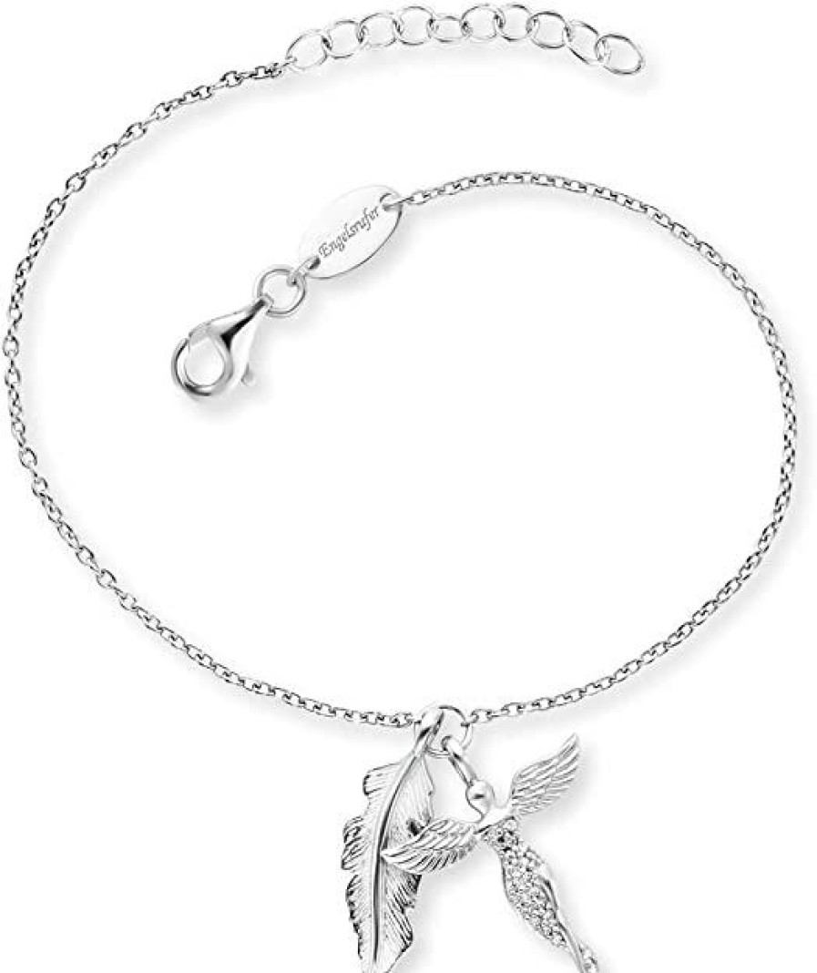 Engelsrufer Engelsrufer Damen Armband Aus Sterling Silber Erb-Feder-Angel-Zi | Armbander