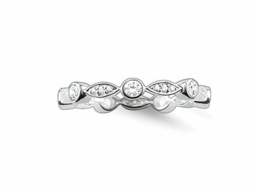 Thomas Sabo Thomas Sabo Damen Zirkonia Ring Grose 52 Silber Tr1985-051-14-52 | Ringe