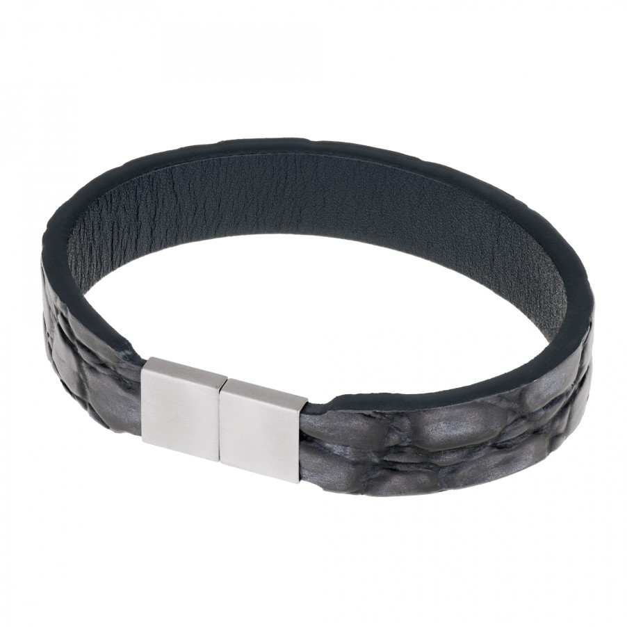 Ernstes Design Ernstes Design Herren Lederarmband Mit Struktur 20Cm Braun A553-20 | Armbander